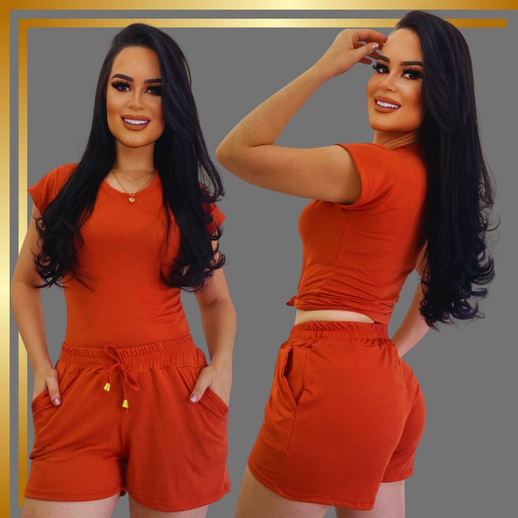 Conjunto Feminino Short e Blusa Casual