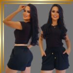 Conjunto Feminino Short e Blusa Casual