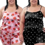 Kit com 2 Conjuntos Plus Size Baby Doll Short Doll