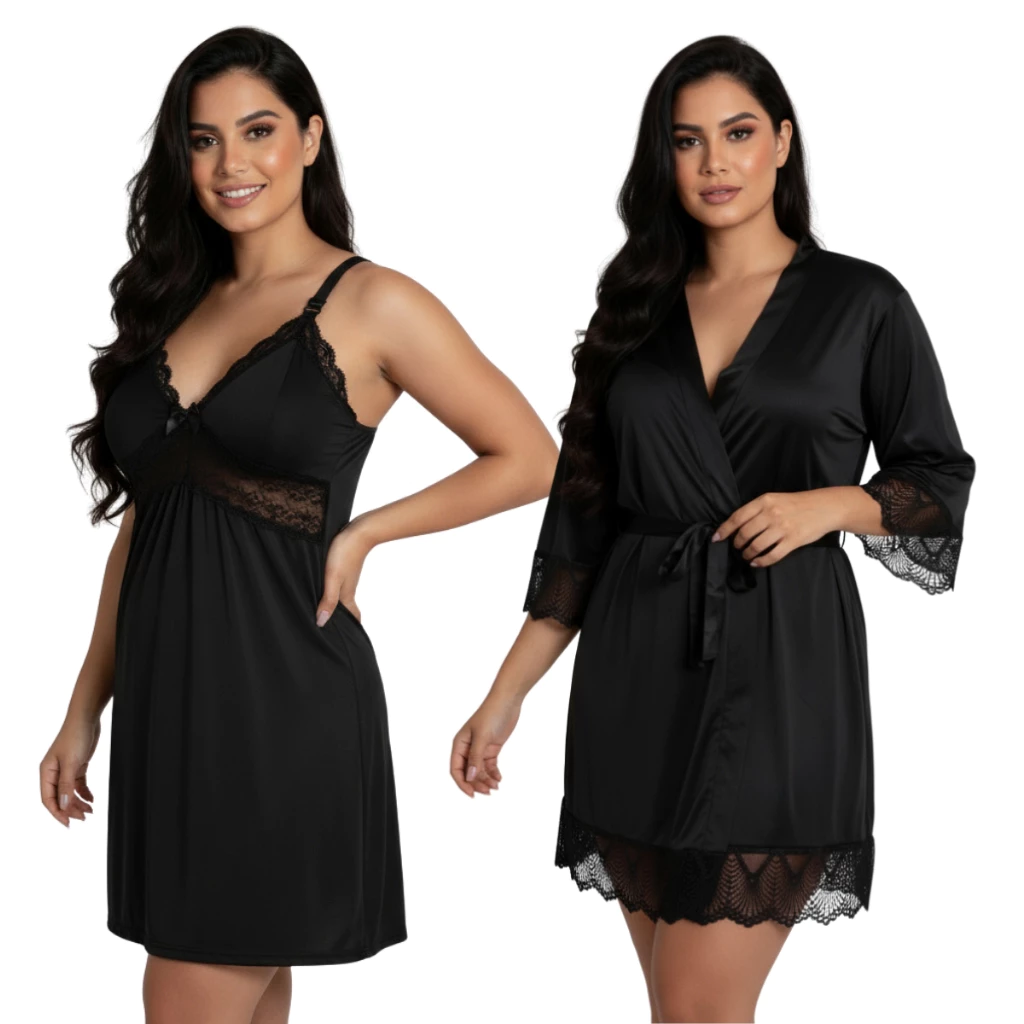 Camisola Amamentação Pós Parto com Robe