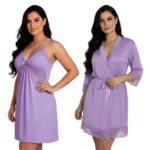 Camisola Amamentação Pós Parto com Robe
