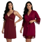 Camisola Amamentação Pós Parto com Robe