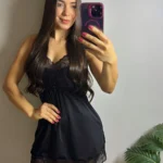 Camisola Sexy com Hobby de Renda Alça Regulável