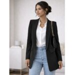 Blazer Alfataria Social Feminino Manga Longa