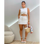 Conjunto Short Saia e Croped com Zíper