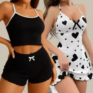 Kit com 2 Baby Doll Feminino Camisola e Pijama