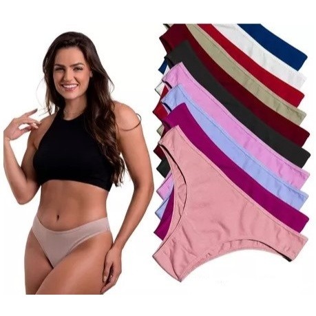 Calcinha Tanga Básica Feminina com Forro de Algodão