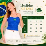 Kit 3 Blusa Feminina com Alcinha Regata Copa do Mundo Canelada