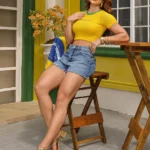 Kit 2 Blusa Cropped Feminina Brazilian Girl Brasil na Copa