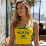 Cropped Top com Alcinha Virginia Brasil na Copa do Mundo