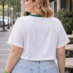 Cropped Oversized Plus Size para Torcer para o Brasil
