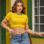 Kit 2 Blusa Cropped Feminina Brazilian Girl Brasil na Copa