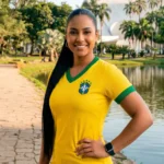 Camiseta Baby Look Feminina Manga Curta Seleção Brasileira