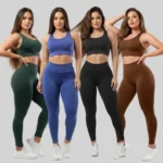 Kit 4 Conjuntos Calça Legging Fitness Roupas Feminina Academia