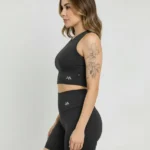 Conjunto Bermuda Fitness Poliéster Zero Transparência