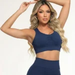 Conjunto Legging Mais Top Selene Feminina Sem Costura Academia