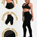 Calça Legging Leg Zero Transparência Cintura Alta