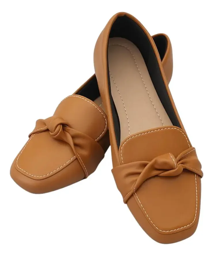 Sapatilha Mocassim Feminino Sapato Bico Quadrado