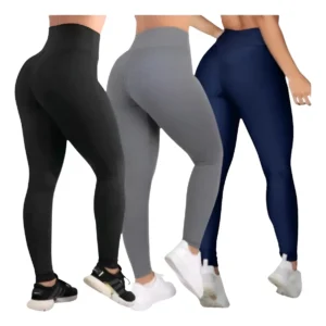 Kit 3 Calças Legging Grossa Zero Transparência