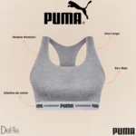 Top Puma Nadador Feminino Sem Bojo Algodão Fitness