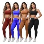 Kit 4 Conjuntos Calça Legging Fitness Roupas Feminina Academia