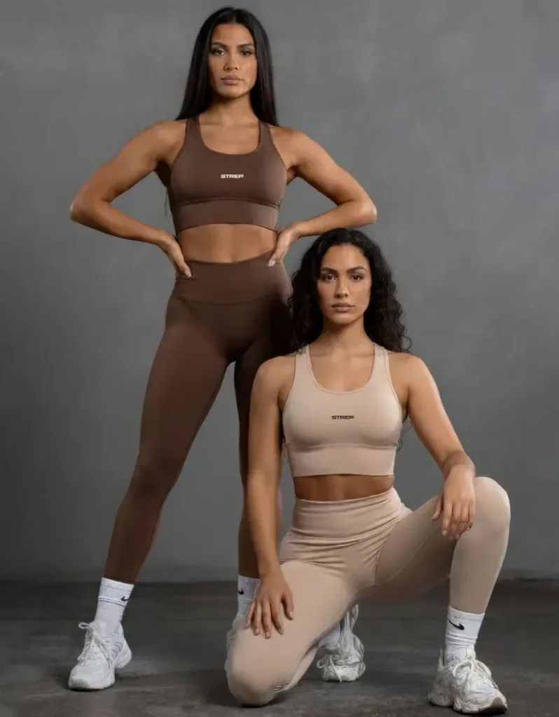 Kit 2 Conjunto Feminino Fitness Calça Legging com Top