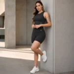Conjunto Bermuda Fitness Poliéster Zero Transparência