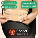 Meia Calça de Lã Térmica Translúcida Forrada Pelinho