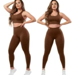 Kit 4 Conjuntos Calça Legging e Top Roupas Femininas