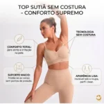 Kit 3 Top Sutiã Sem Costura com Alça Ajustável