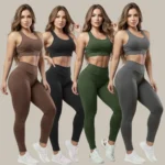 Kit 4 Conjuntos Calça Legging e Top Roupas Femininas