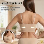 Kit 3 Top Sutiã Sem Costura com Alça Ajustável